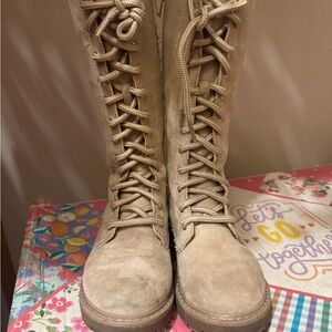 Wonder Nation Kids Tan Lace-Up Boots